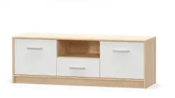 Тумба під телевізор 2Д1Ш Меблі-Сервіс Типс дуб самоа/білий матовий
