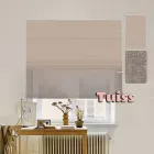 Подвійна римська штора День-Ніч ТВІН Classic InHt Блекаут Perfect 03 Бежевий + Тюль Натурель Латте 40х170 см