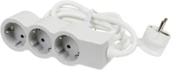 Подовжувач Legrand Стандарт 3х2К+C розетки, 16 А, з кабелем 1.5 м Білий/Сірий (694549)