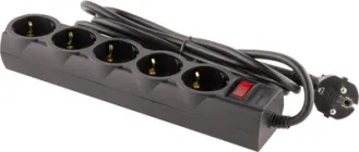 Мережевий фільтр LogicPower LP-X5 Premium 3 м 5 розеток Black (LP9584)