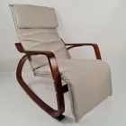 Крісло гойдалка Avko ARC003 Walnut Beige