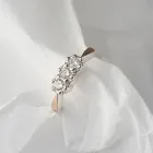 Срібне кільце з золотими вставками Тріо 17 р