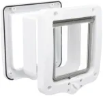 Дверцята для котів Trixie чотиристоронні з тунелем 20 x 22 см Білі (4047974442319)