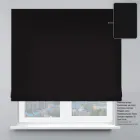 Римська штора мотузяний карниз класик блекаут-перфект чорний 130х170 см