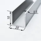 Швелер алюмінієвий Furnicom AS 20х10х1.5