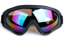 Маска лижна/Гірськолижні окуляри UV400 Чорна оправа з склом хамелеон (372323246-3)