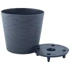 Горщик Ф'южн низький з вкладом Графіт 120 Альона