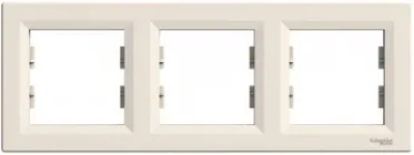 Потрійна рамка Schneider Electric Asfora горизонтальна Кремова (EPH5800323)