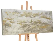 Картина - 100% Ручна робота. Преміум Колекція - Блиск золота. 100х50см (PS009A)