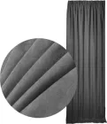 Штора Декорин Мікровелюр 150х260 Темно-сіра 1 шт. (ROZ6400065051)