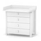 Комод у дитячу, спальню з ДСП та дерева Монако 900 білий Верес зі знімним пеленальним блоком