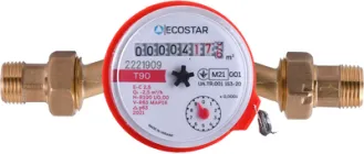 Лічильник гарячої води ECOSTAR DN15 1/2" L110 E-C 2,5 ГВ