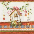 Серветка для декупажу Idea Home Range Новорічна хатинка пташки (1411)