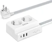Мережевий фільтр-подовжувач RZTK Power Strip 2+2 USB-A+USB-C White (PS-2AC/W) 1.5 м