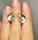 Сережки срібні з хризолітом 3,95 г