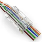 Конектор Merlion RJ-45 8P8C UTP Cat-5 для наскрізного підключення 50 шт Transparent (RJ45ML-50-CAT5)