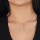 Кулон з білого золота з діамантом та перлами (морським) 1766184, розмір 40