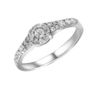 Кільце з білого золота з діамантами 1765883, розмір 18