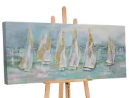 Картина - 100% Ручная работа. Премиум Коллекция - Парусники. 100х50см (PS018A)