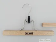 Плічка вішалка Viland 25 см дерев'яна для штанів і спідниць кліпса