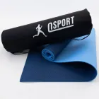 Килимок для йоги та фітнесу + чохол (мат, каремат спортивний) OSPORT Yoga ECO Pro 6мм (n-0007) Синьо-блакитний
