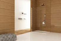 Скляна душова перегородка (нерухома стінка) GRONIX Wall серія 800х2000 мм