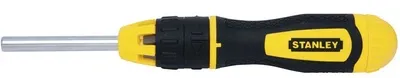 Отвертка Stanley, Multibit, битодержатель реверсный 1/4", 10 сменных бит (0-68-010)