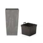 Горщик для квітів Urbi Square Beton Effect 14см Маренго мармурний (DURS140E-422U)