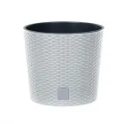 Горщик для квітів RATO 400мм круглий з вкладишем "2" в "1" - Білий