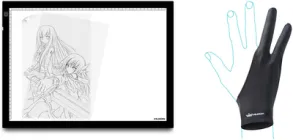 LED-планшет (світлокопіювальний) Huion A3 з рукавицею для малювання (9990000301416)