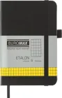Нотатник Buromax Etalon 95x140 мм 96 аркушів в клітинку обкладинка зі штучної шкіри Чорна (BM.296160-01)