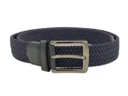 Ремінь casual чоловічий універсальний еластичний плетений темно-синій EXRBL-1