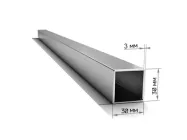 Труба профільна Метінвест 30х30х3 мм Сталева Довжина 1,5 метра