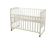 Дитяче ліжечко AMELI Goydalka білий (2 висоти/600*1200/боковина, що рухається/дуги/колеса/дерево/з матрацом/без маятника/без ящика) (1В29-1,2,4+21С19)