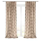 Штори сучасні жакард Adagio Windows Decor в золотисто-бежевому кольорі 150х270см (2 штори), м'які штори з оригінальною тасьмою під всі види карнизів