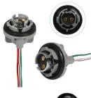 Патрон роз'єм цоколь під лампу P21/5W 1157 металевий із проводами. Двоконтактний патрон Autoexpect (60135)