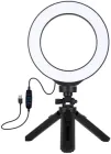 Кільцева USB LED-лампа Puluz PKT3059B 6.2" + настільний штатив