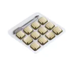 Кубики для віскі та інших напоїв металеві Золото + щипці Whiskey Stones Gold 12 шт