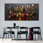 Картина для кухні Холстович Спеції та прянощі 30x60 см.