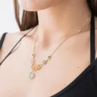 Кольє з натуральними каменями кол00530 Онікс 45