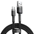 Кабель USB-Type-C Baseus Cafule QC3.0 3A 1m, чорний (CATKLF-BG1)