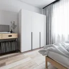 Шафа з полицями та штангою для одягу Moreli ST-0027 Ш1800/В2200/Г520 Білий