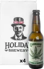 Упаковка сидру Holiday Brewery Cannabis напівсолодкий 6% 0.33 л х 4 шт (341693074)