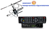 Комплект Т2-телебачення: тюнер DVB-T2 з функціями медіаплеєра і IPTV/WebTV-плеєра Eurosky ES-16+ антена для Т2 кімнатна з підсилювачем A-sus (прийом сигналу до 25 км від ретранслятора)