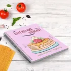 Кулінарний блокнот для запису рецептів "Панкейки з полуницею та кремом" на спіралі