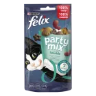 Упаковка ласощів для котів Purina Felix Party Mix Океанічний Мікс зі смаком лосося та форелі 8 шт. по 60 г (7613287631442)