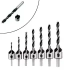 Набір з 7 свердел з зенкером OEM по дереву 3-10мм, циліндричних (116595)