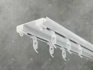 Стельовий карниз Quadrum DS подвійний посилений алюмінієвий 200 см Білий