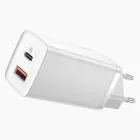 Мережевий зарядний пристрій Baseus GaN2 Lite Quick Charger Type-C+USB на 65W (CCGAN2L-B02) White