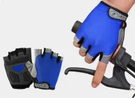 Велоперчатки без пальців Rogtoy з гелевими вставками M Blue (PH050381)